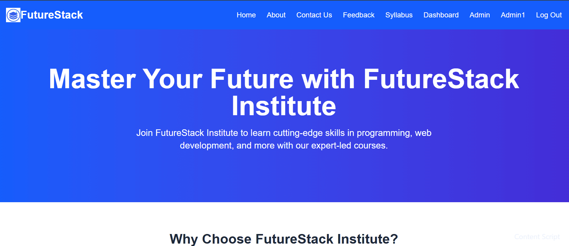 FutureStack Institute – Course & Enrollment Platform